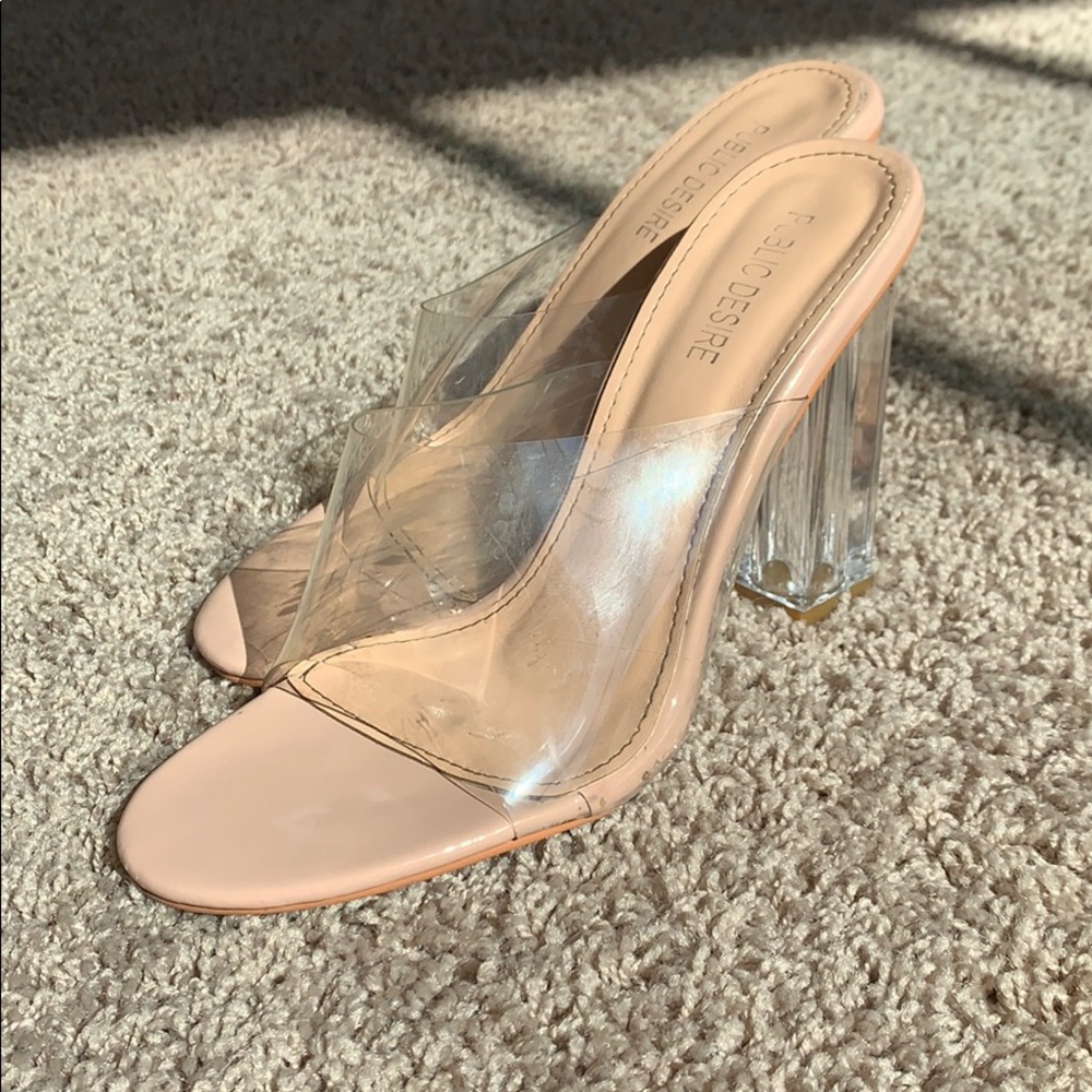Clear Perspex Mule Heels